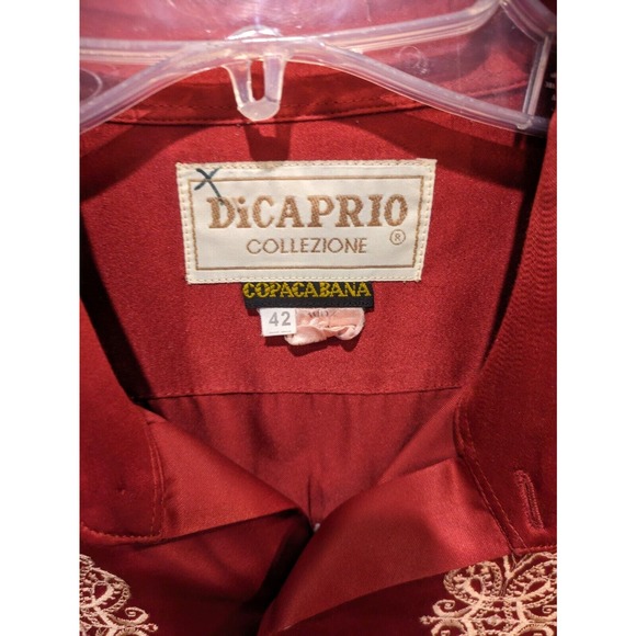 DiCaprio Copacabana Mens Shirt XL Polyester Four Pockets Embroidered‎ - Picture 4 of 4